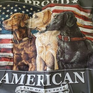 Proud Land of The Free Lab Amercian Fabric Panel